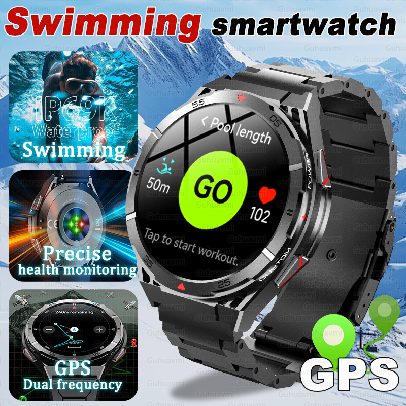 Smartwatch X2 - 2025 New Fitness Swimming Dual-band GPS
