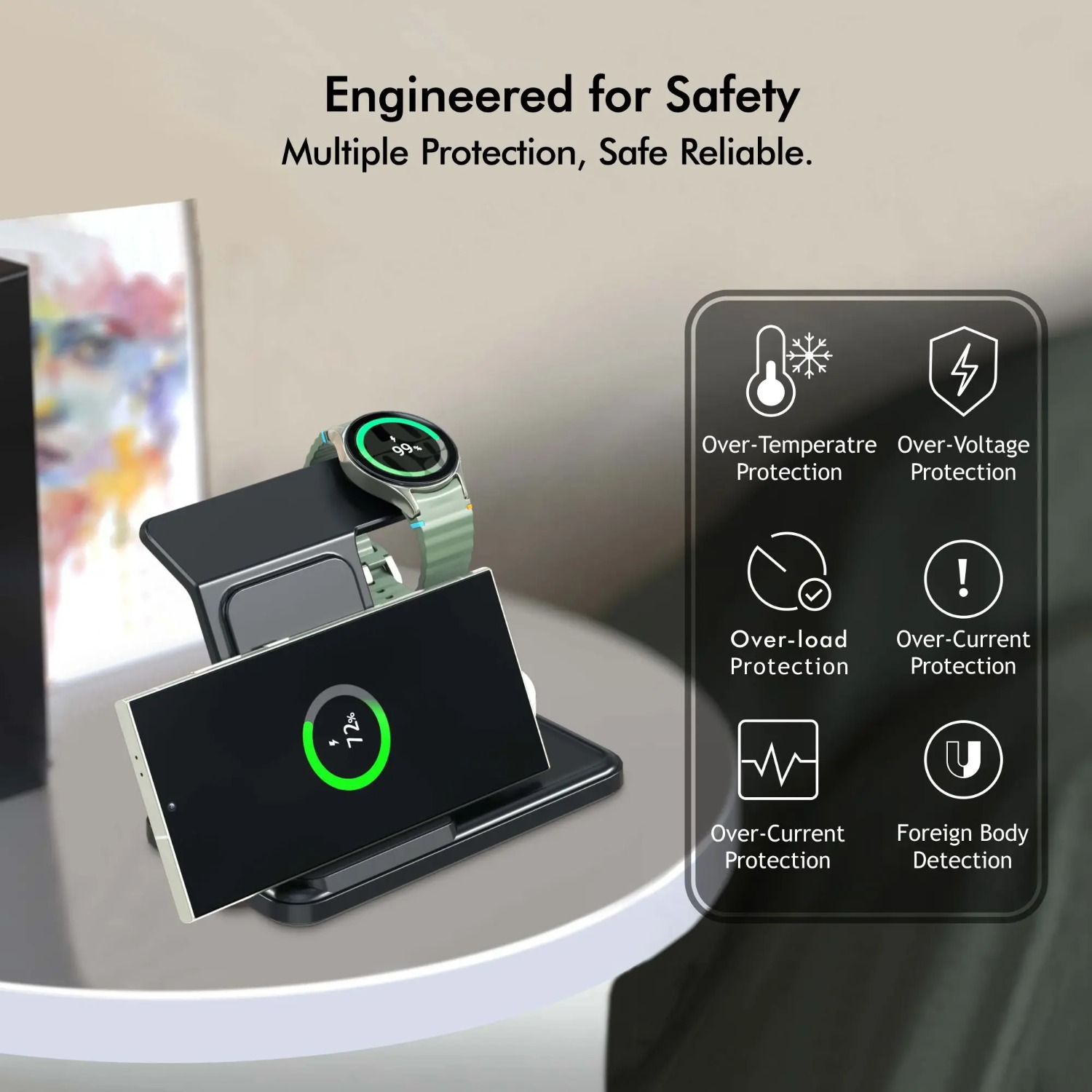 Desktop 3-in-1 Wireless Charge - Watch Charger Cable recensione e prezzo