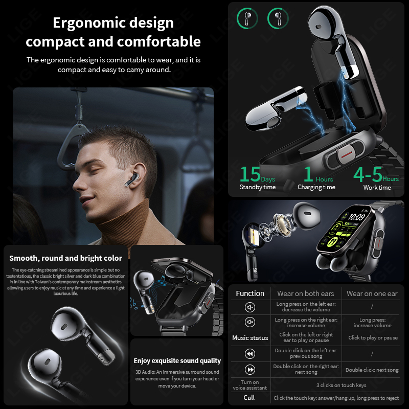 NFC Smart Watch TWS 2-in-1 Hea - Smartwatch Headset recensione e prezzo