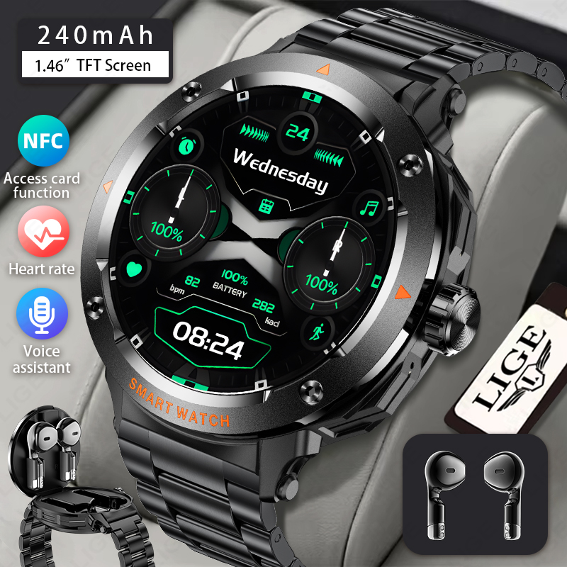 LIGE Men Earphone Smart Watch  - Smartwatch Headset recensione e prezzo