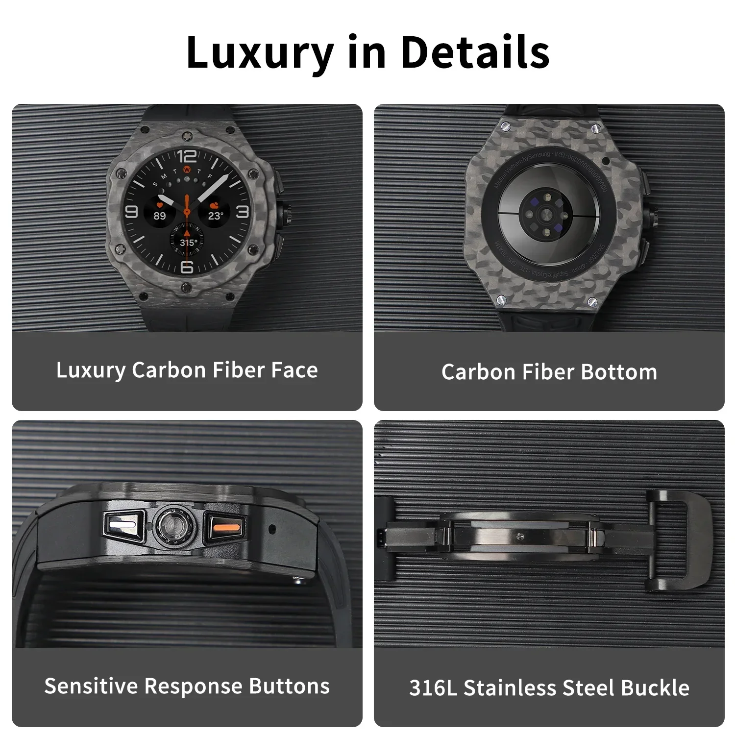 Luxury Modification Kit for Sa - Samsung Smartwatch Ultra Accessories recensione e prezzo