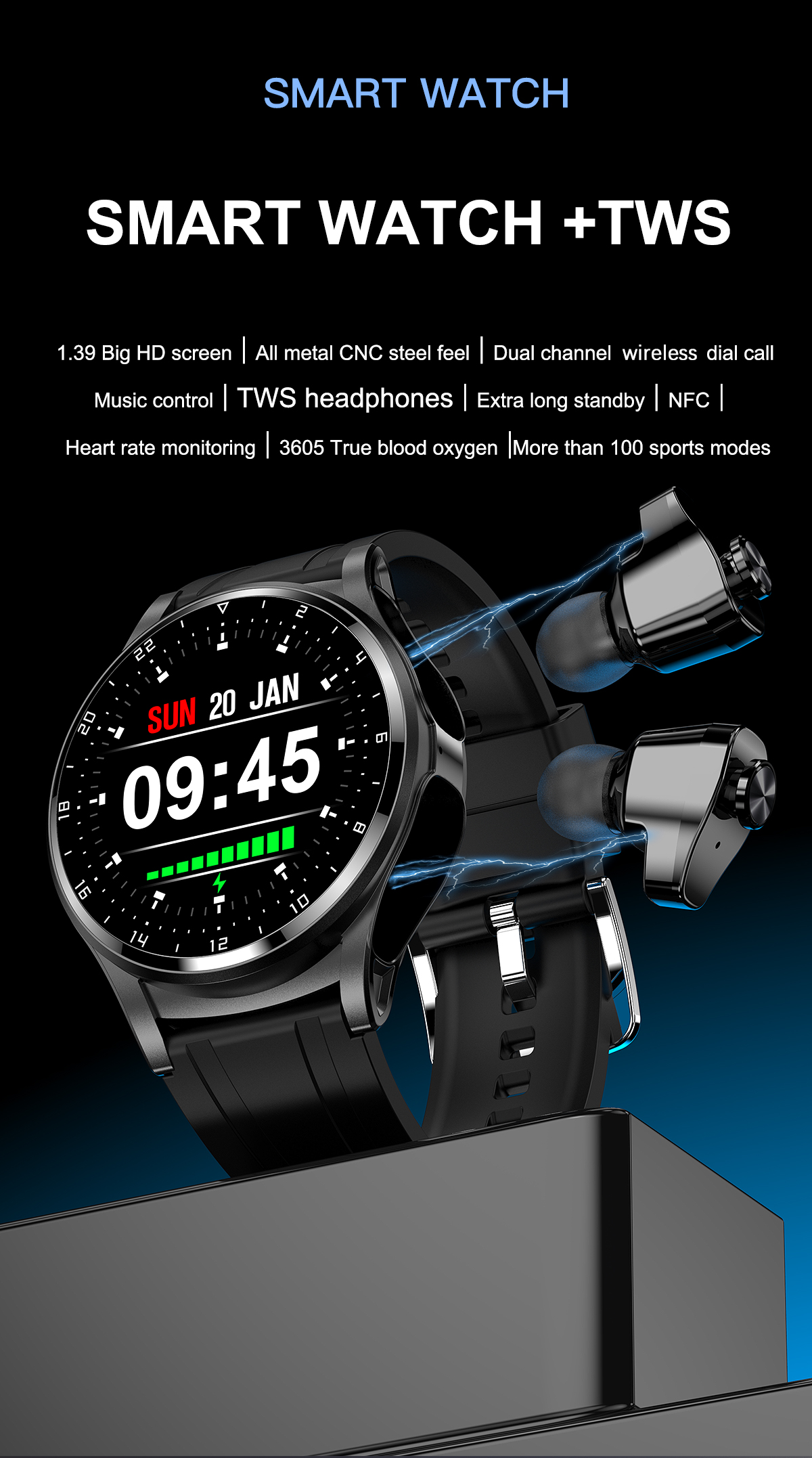 Headset Smart Watch 2 in 1 TWS - Smartwatch Headset recensione e prezzo