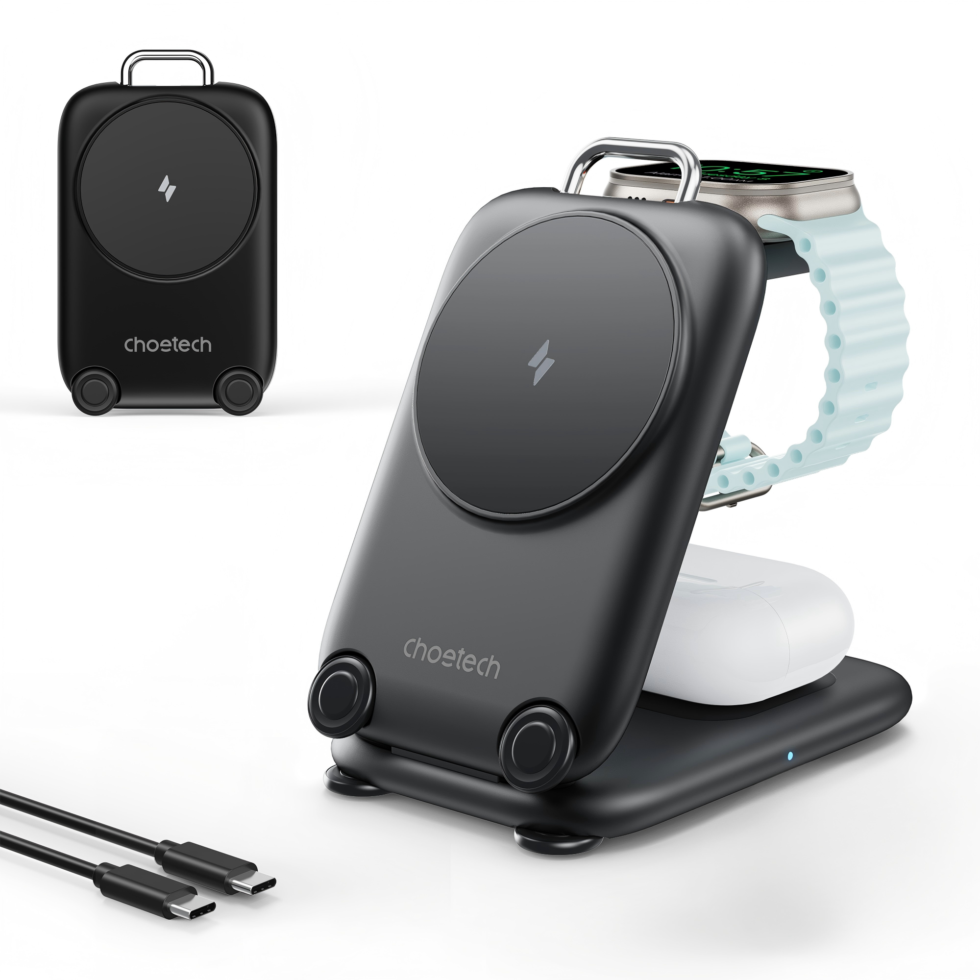 3-in-1  Travel Fast Charge Wir - Smartwatch Headset recensione e prezzo
