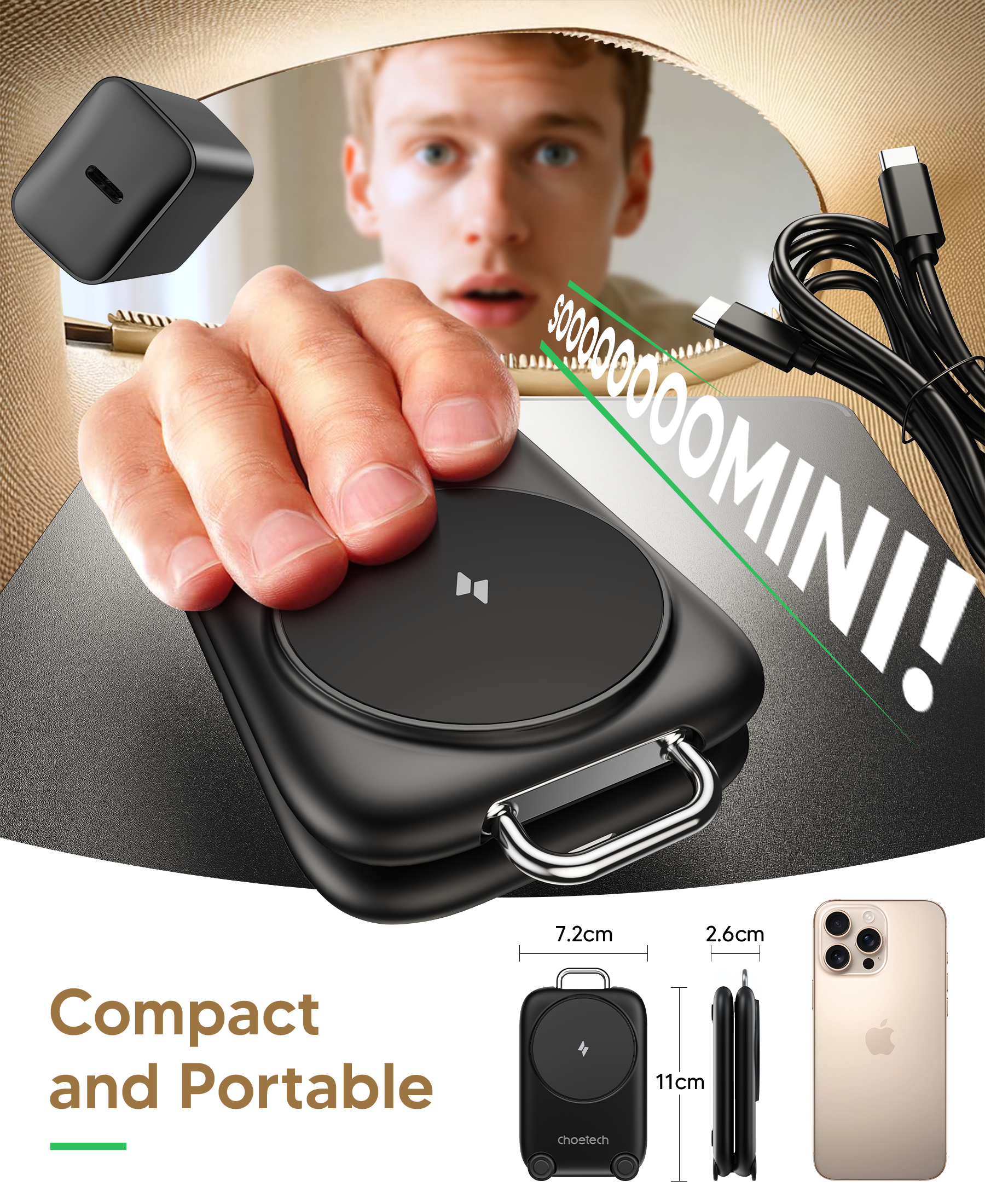 3-in-1  Travel Fast Charge Wir - Smartwatch Headset recensione e prezzo
