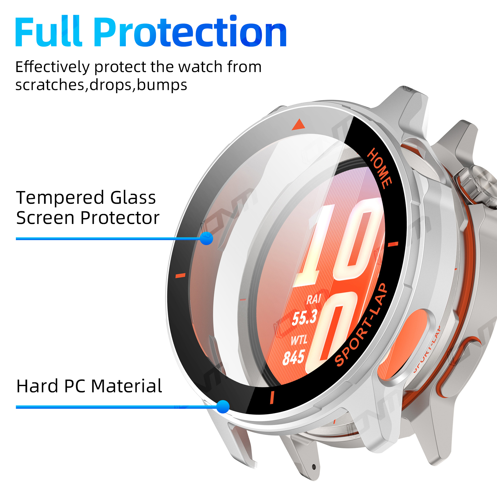 PC Case+Tempered Glass For Hua - Titan Smartwatch Accessories recensione e prezzo