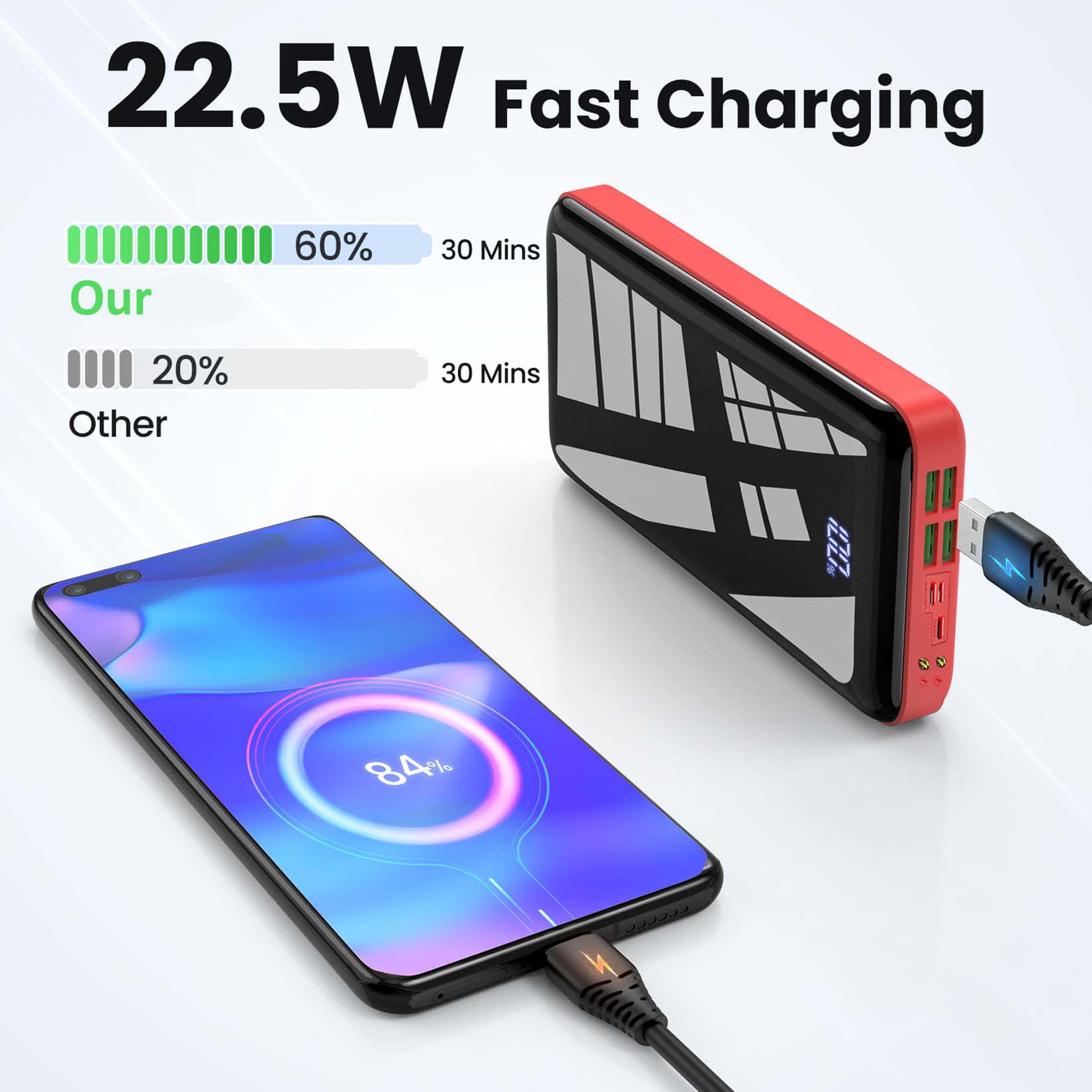 Portable Charger 30000mah Powe - Watch Charger Cable recensione e prezzo