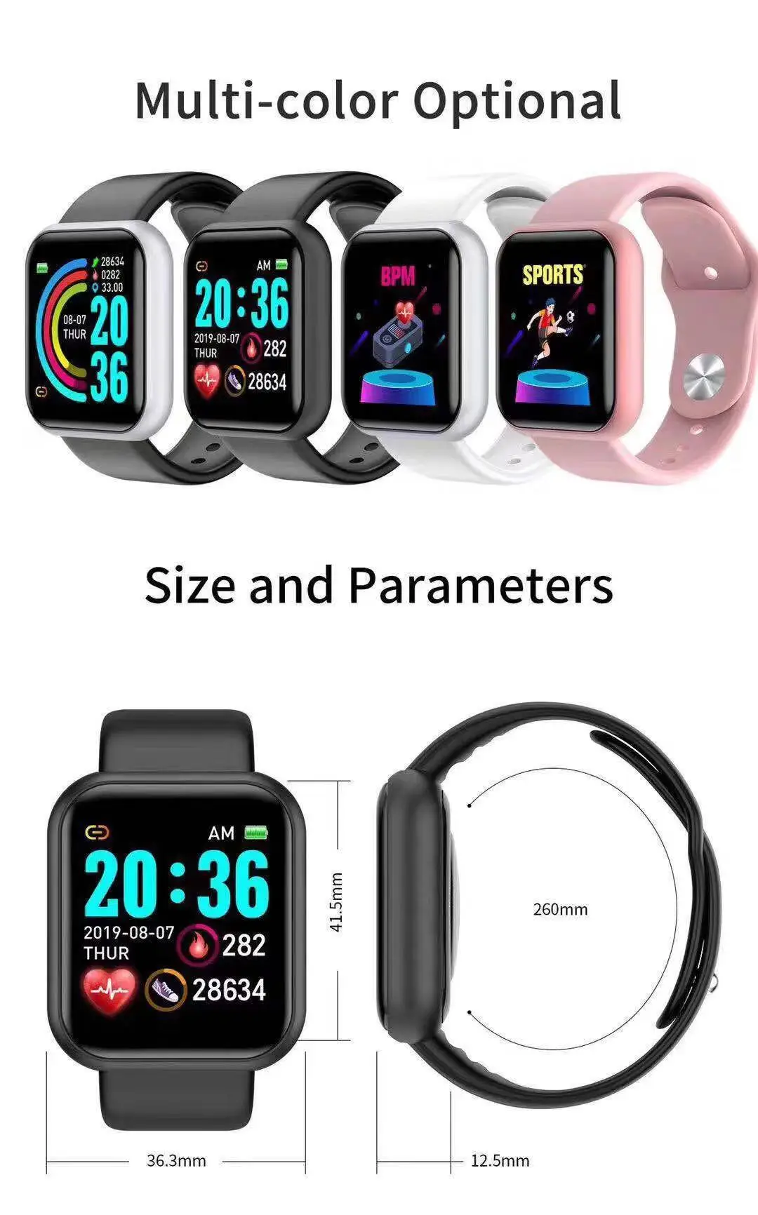 D20 Pro Smart Watch Men Y68 Sm - Smartwatch Touch recensione e prezzo