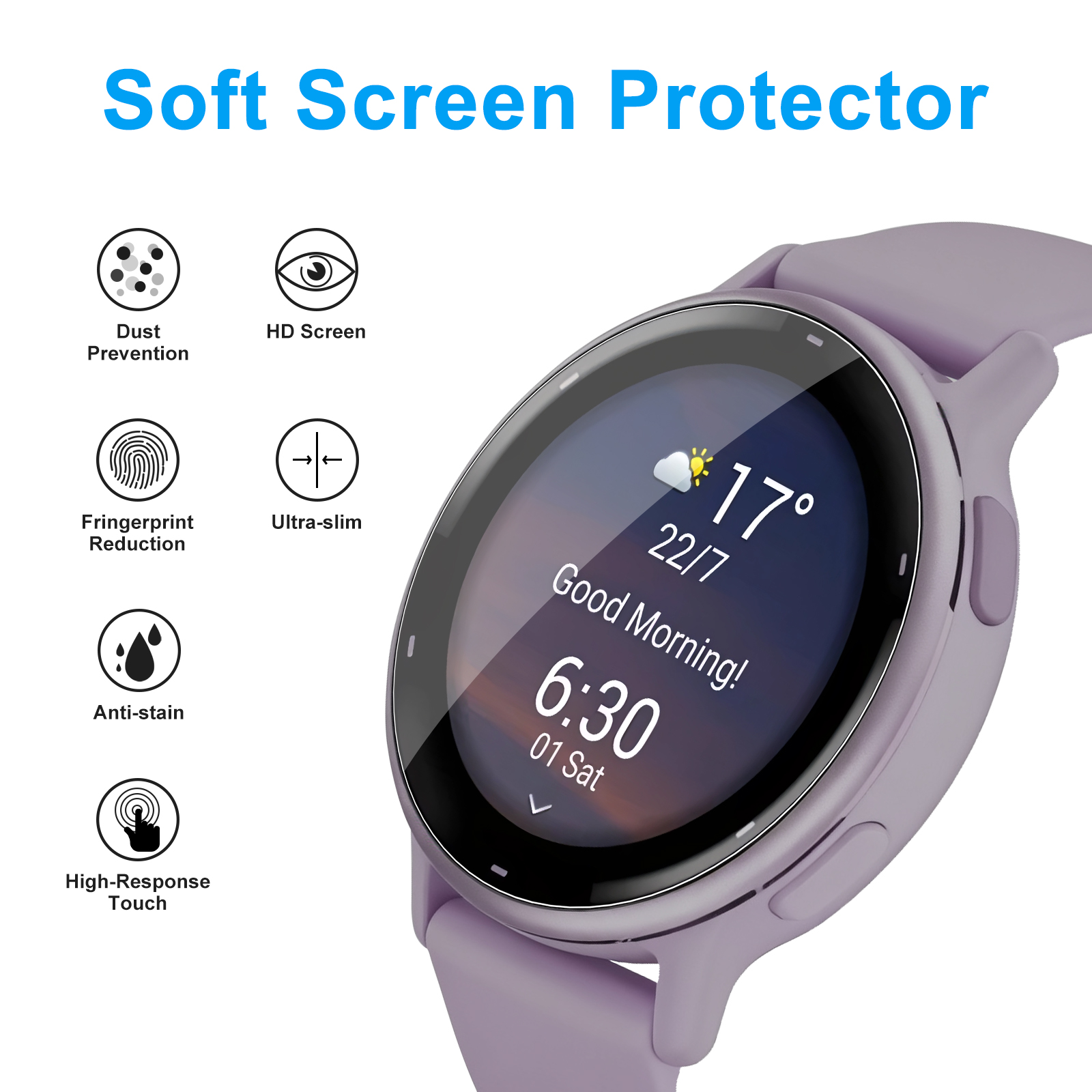 Soft Clear Protective Film For - Smartwatch Icon recensione e prezzo