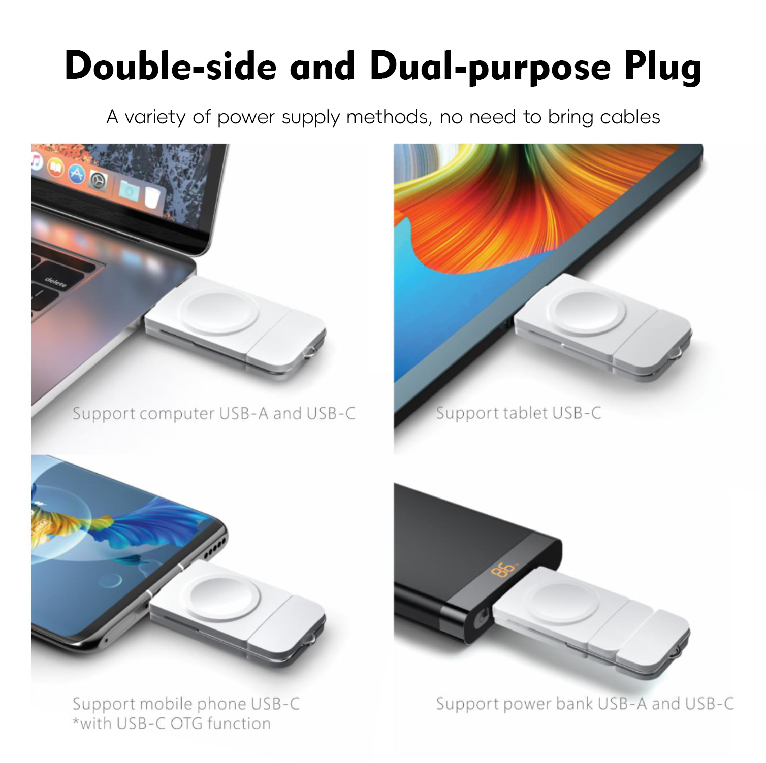 Portable Wireless Charger with - Watch Charger Cable recensione e prezzo