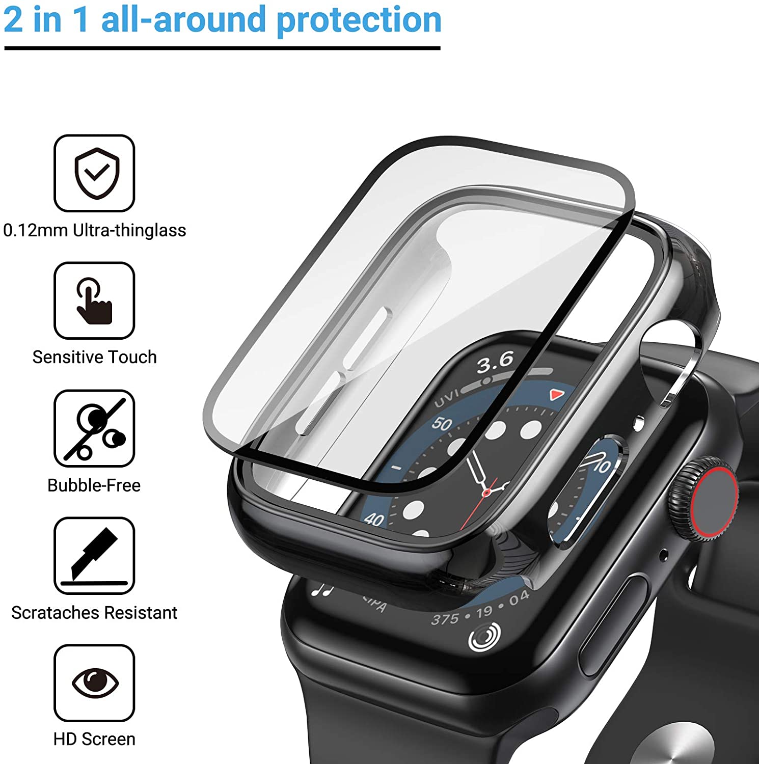 Glass+cover For Apple Watch Ca - Smartwatch Band Accessories recensione e prezzo