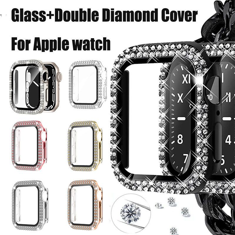 Glass+Diamond Cover For Apple  - Smartwatch Band Accessories recensione e prezzo
