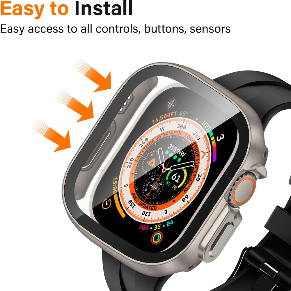 Glass+case For Apple Watch Ult - Smartwatch Band Accessories recensione e prezzo