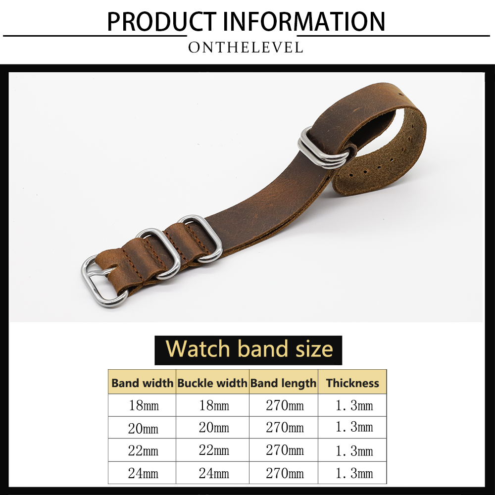 Genuine Leather Watch Band 18m - Nylon Nato Strap recensione e prezzo
