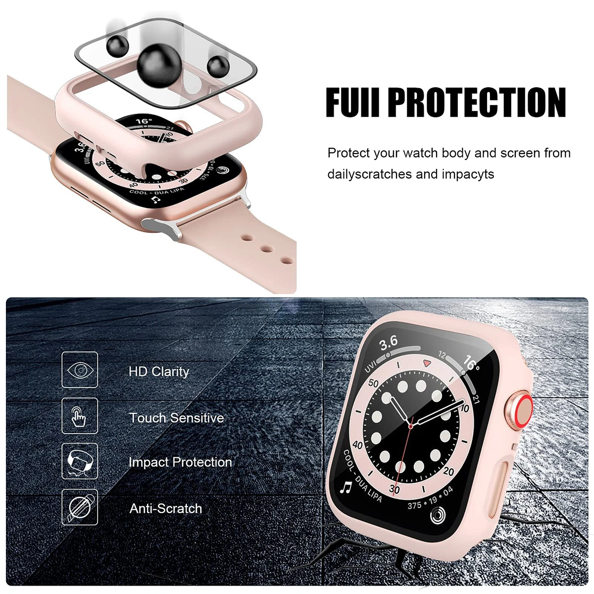 Tempered Glass+Cover For Apple - Xiaomi Smartwatch Accessories recensione e prezzo