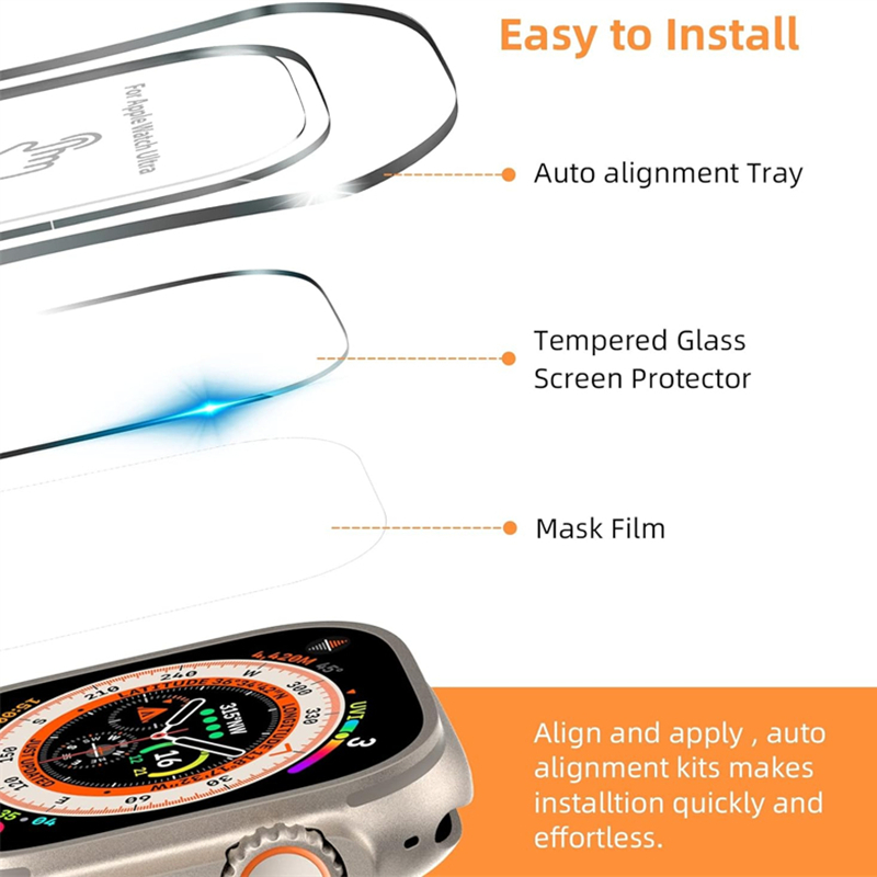 Tempered Glass For Apple Watch - Watch Face Protector recensione e prezzo