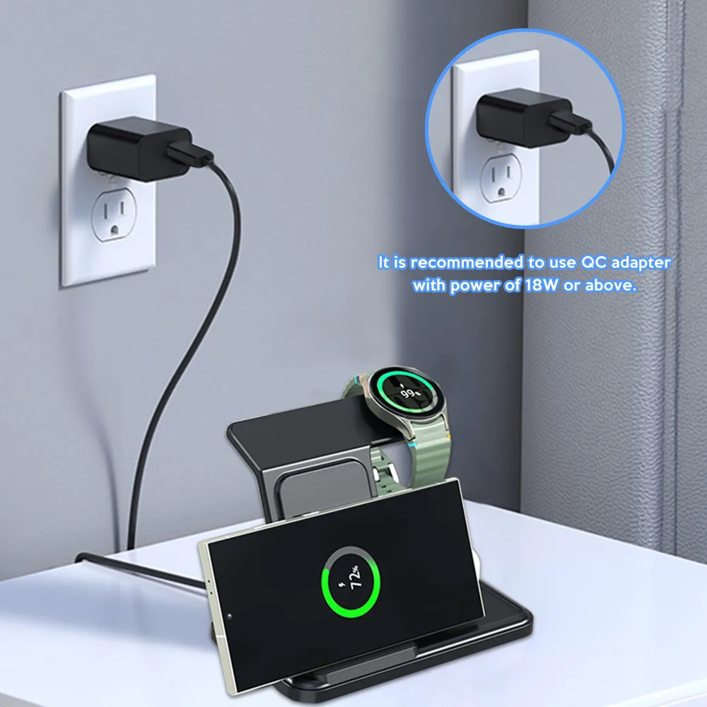 3 IN 1 Wireless Charger Statio - Watch Charger Cable recensione e prezzo