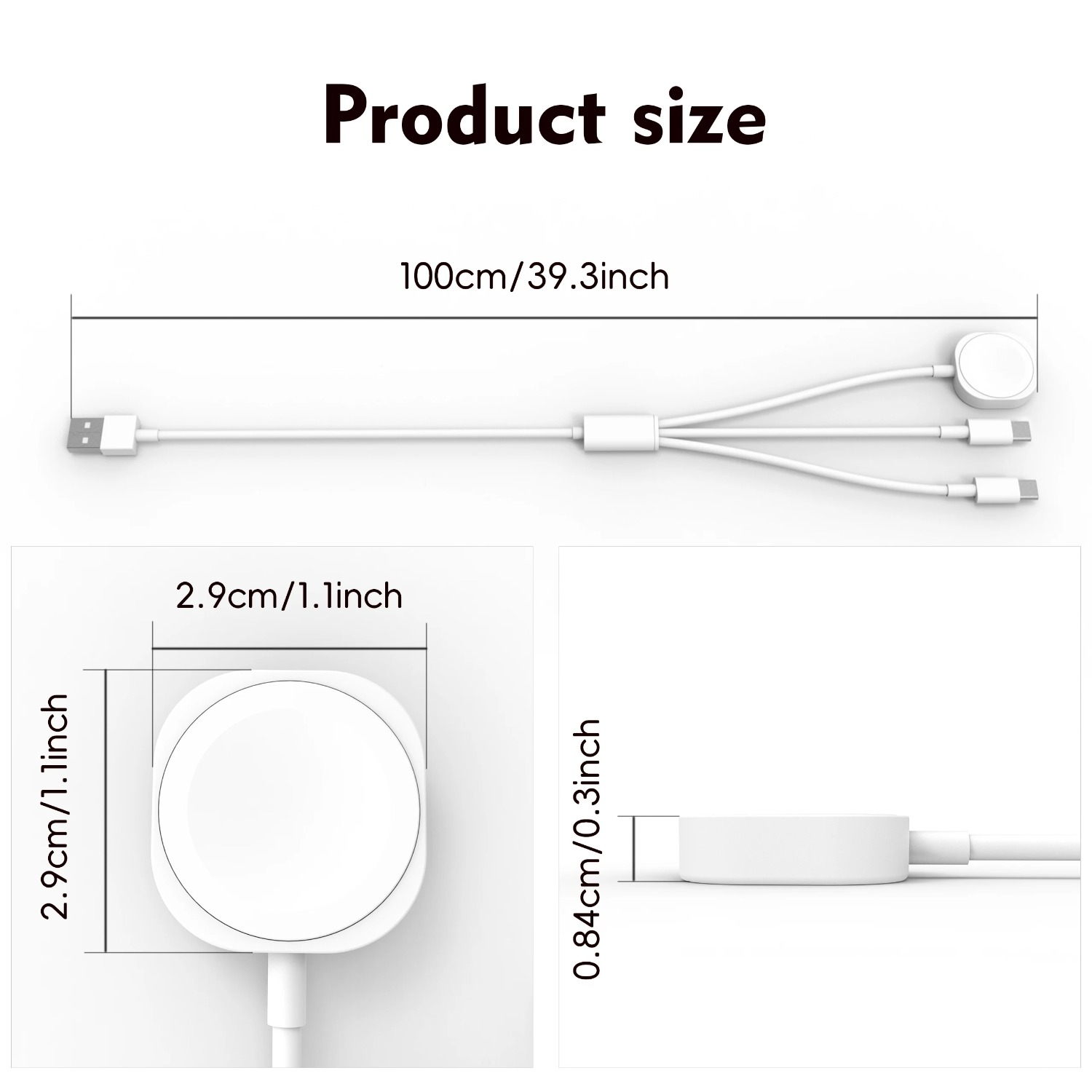 3 in 1  Magnetic Watch Charger - Watch Charger Cable recensione e prezzo