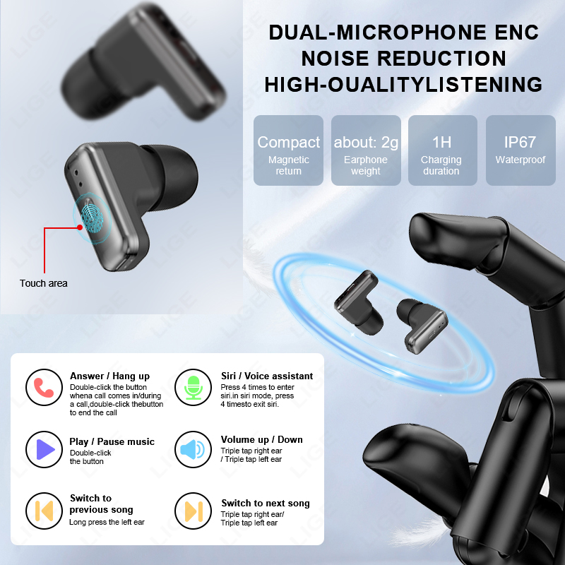 LIGE TWS 2 In 1 Headset Smart  - Smartwatch Headset recensione e prezzo
