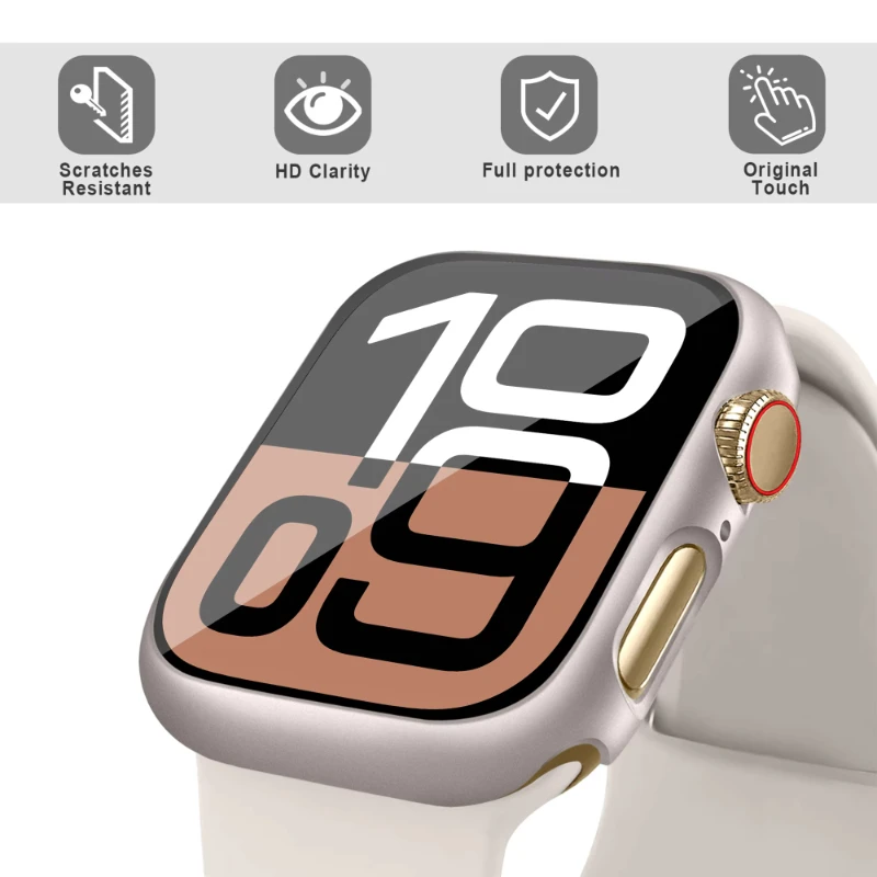 1-2pcsGlass+Cover For Apple Wa - Smartwatch Band Accessories recensione e prezzo