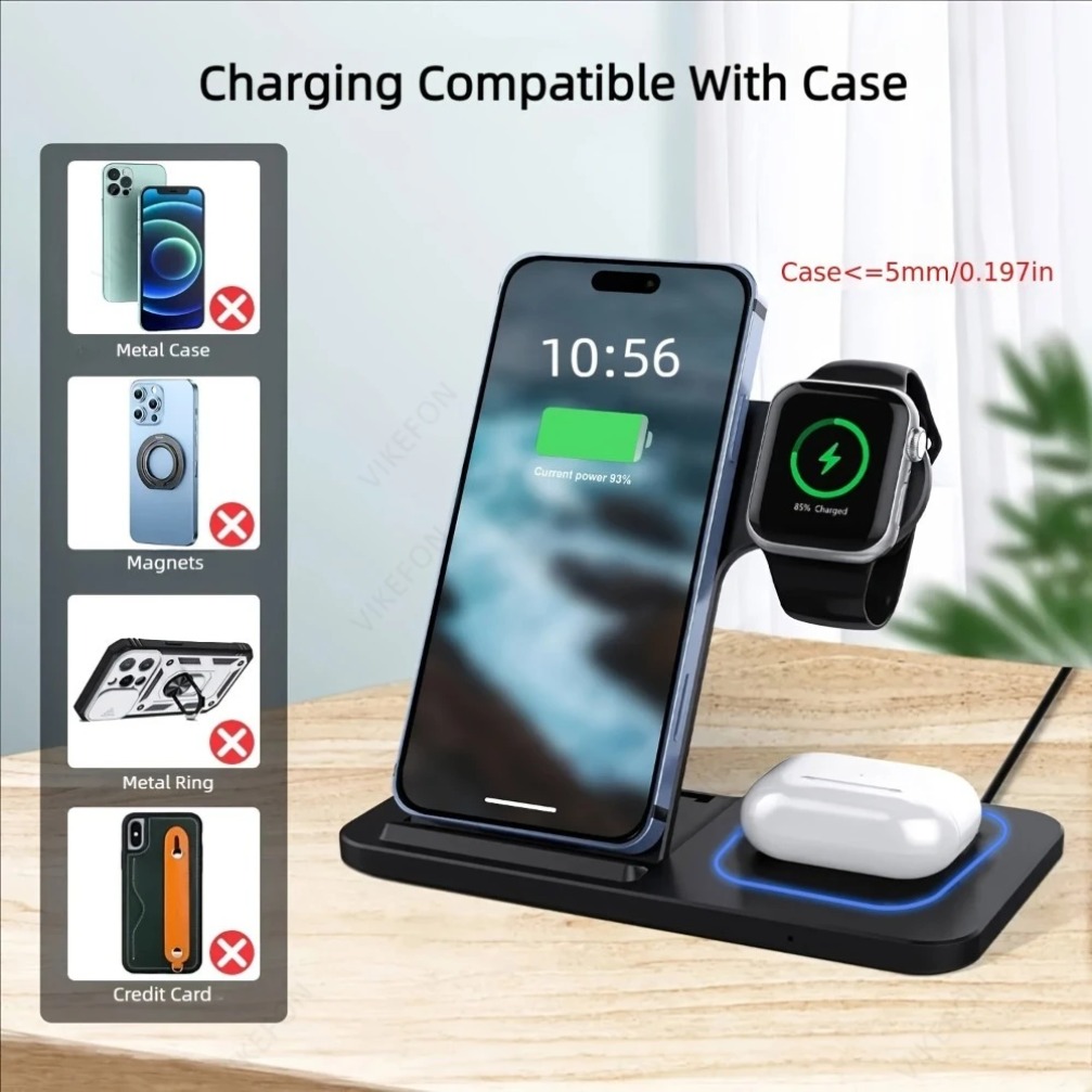 Foldable 3 in 1 Wireless Charg - Watch Charger Cable recensione e prezzo