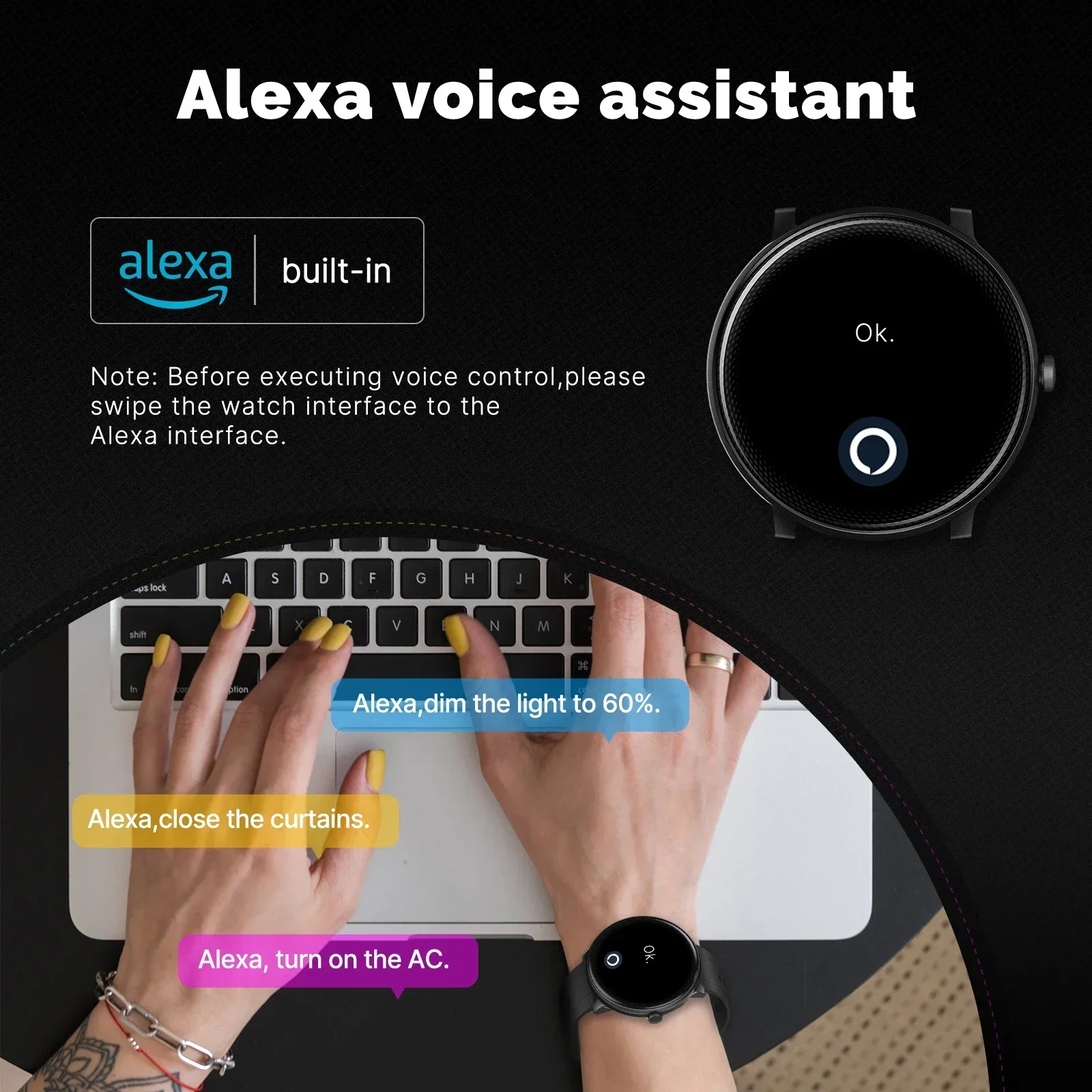 MOES Smart Watch Alexa Built-i - Smartwatch Touch recensione e prezzo