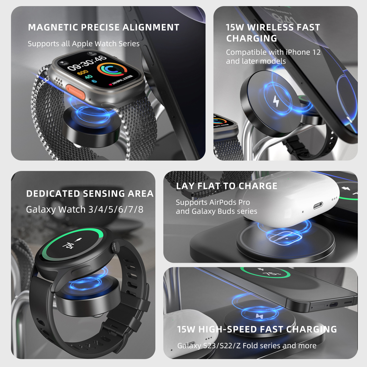 5 IN 1 Magnetic Wireless Charg - Watch Charger Cable recensione e prezzo