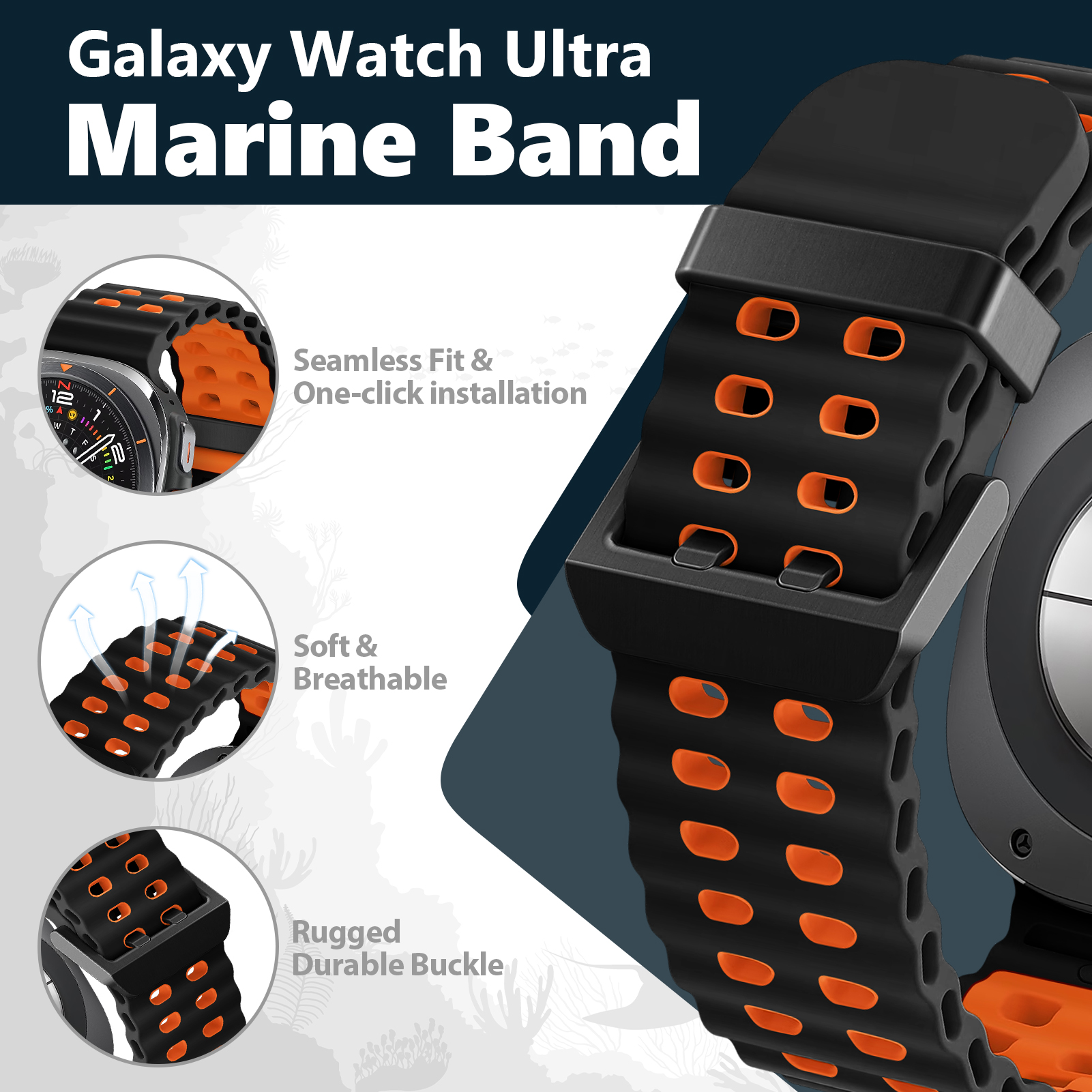 Marine Band For Samsung Galaxy - Samsung Smartwatch Ultra Accessories recensione e prezzo